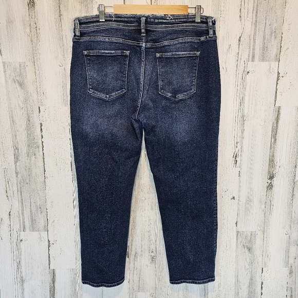 Kancan Jeans for Maurices Women's Size 32 Distressed Frayed Hem Blue Denim Ankle - Picture 6 of 16